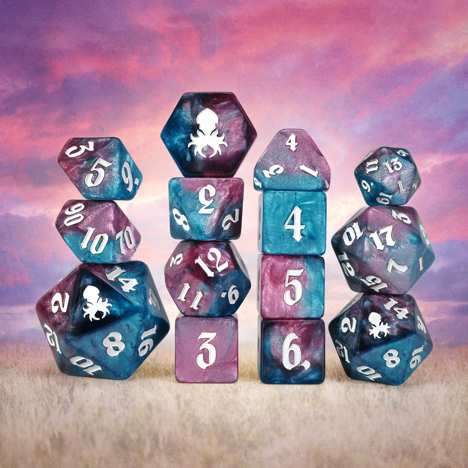 Prairie Skies 14pc Dice Set
