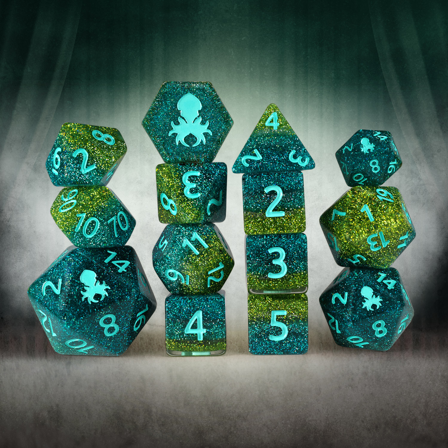 The Amazing Frog Boy 14pc Dice Set