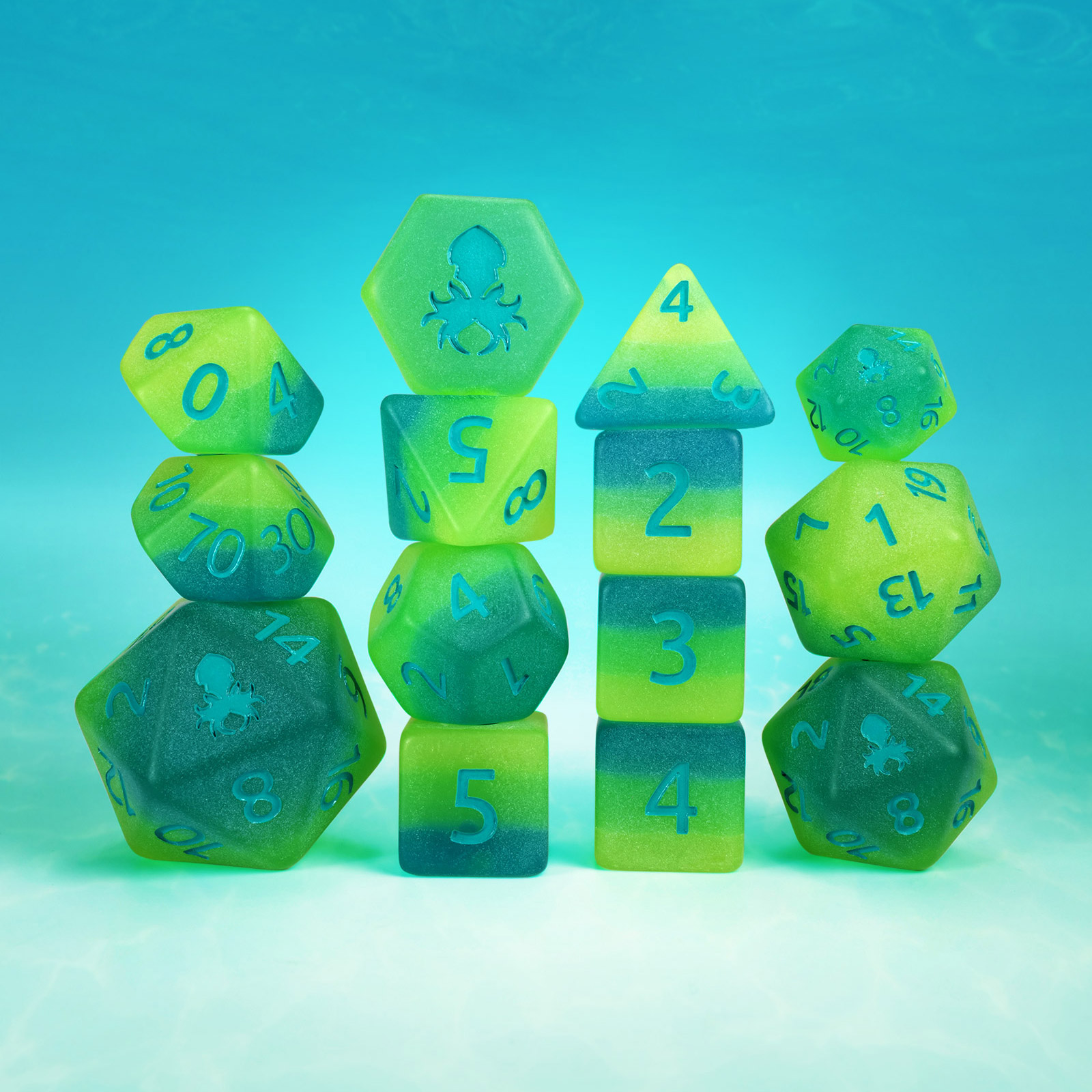 Aquatic Garden 14pc Dice Set