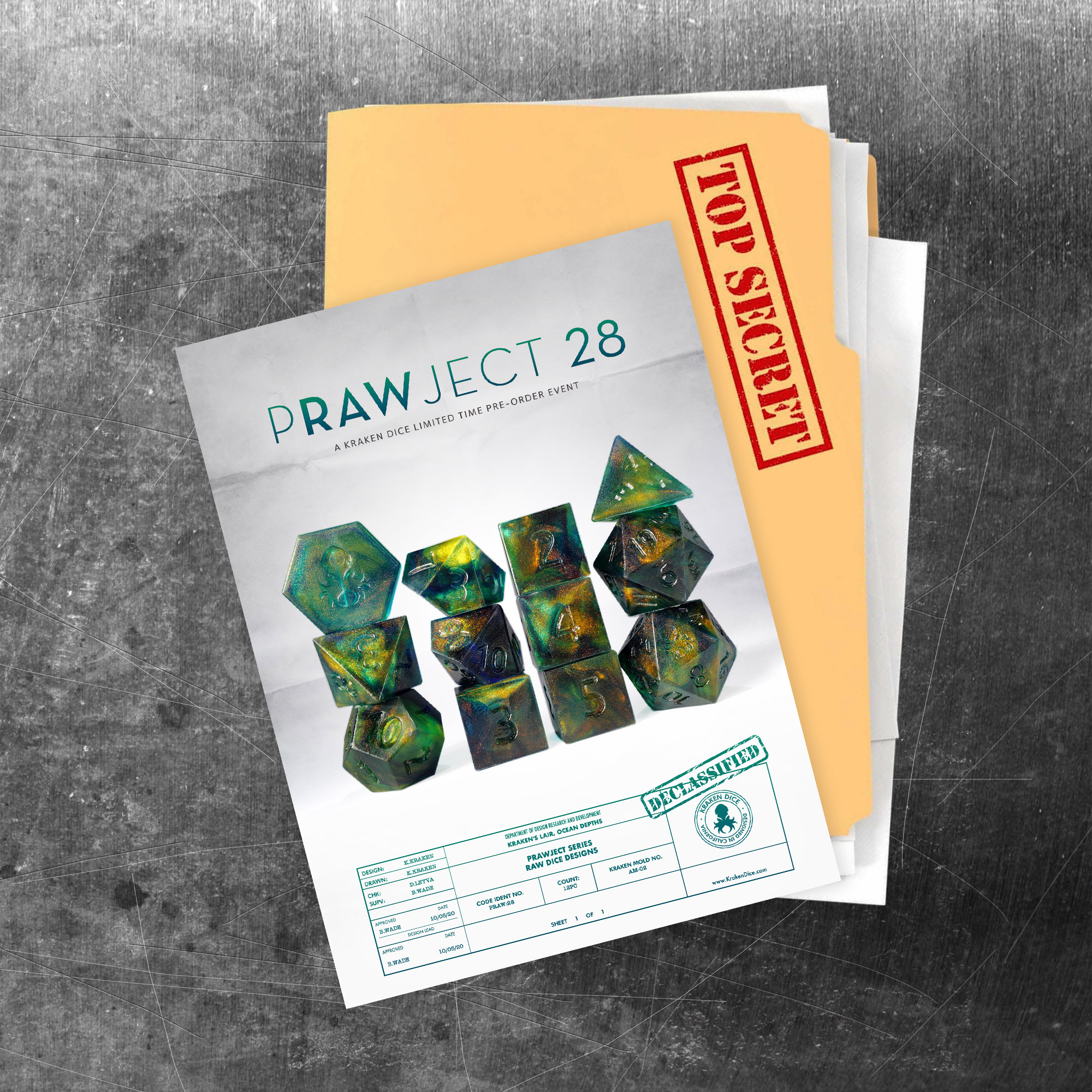 PRAWJECT 28 Dice Set