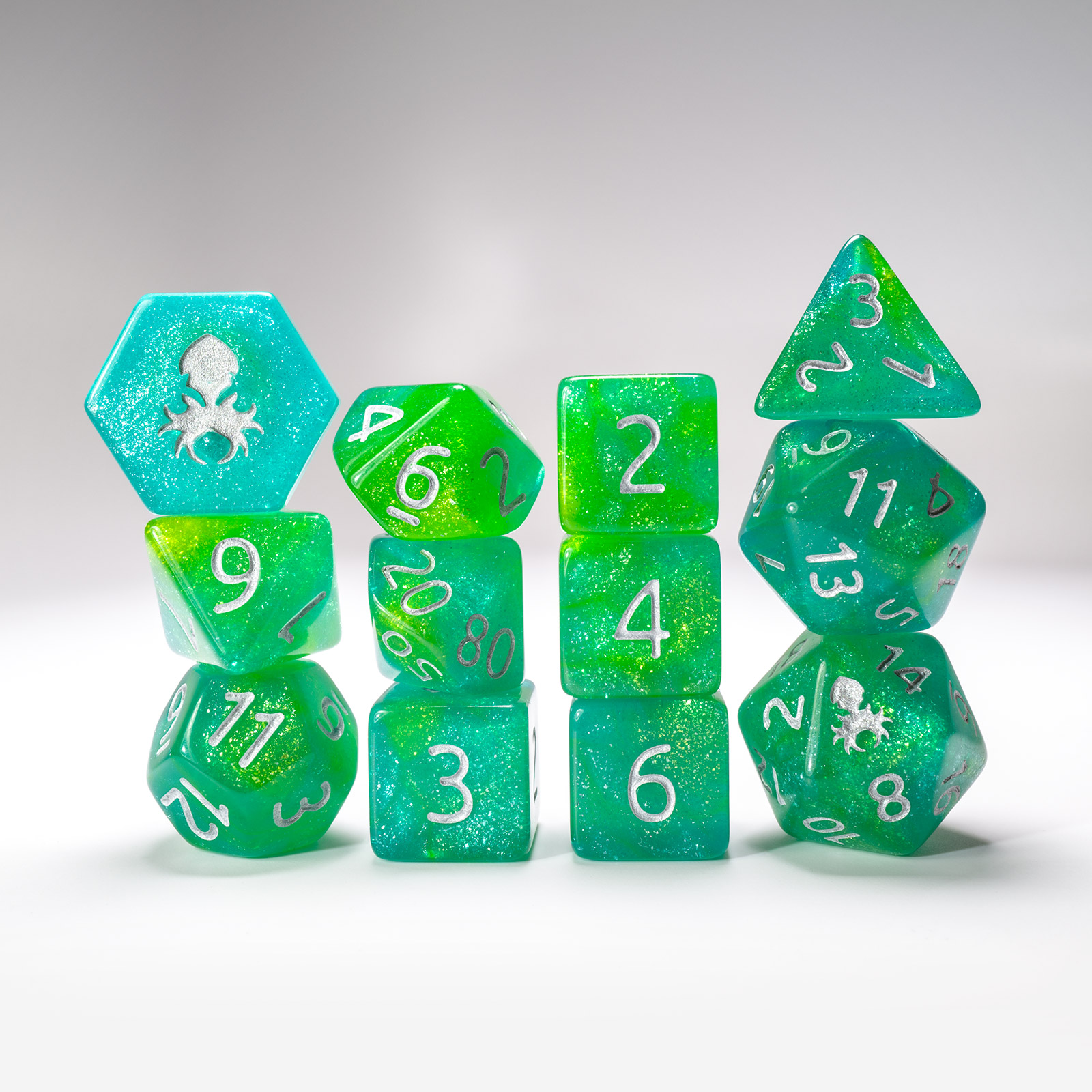 Fern 12pc Glimmer Dice Set