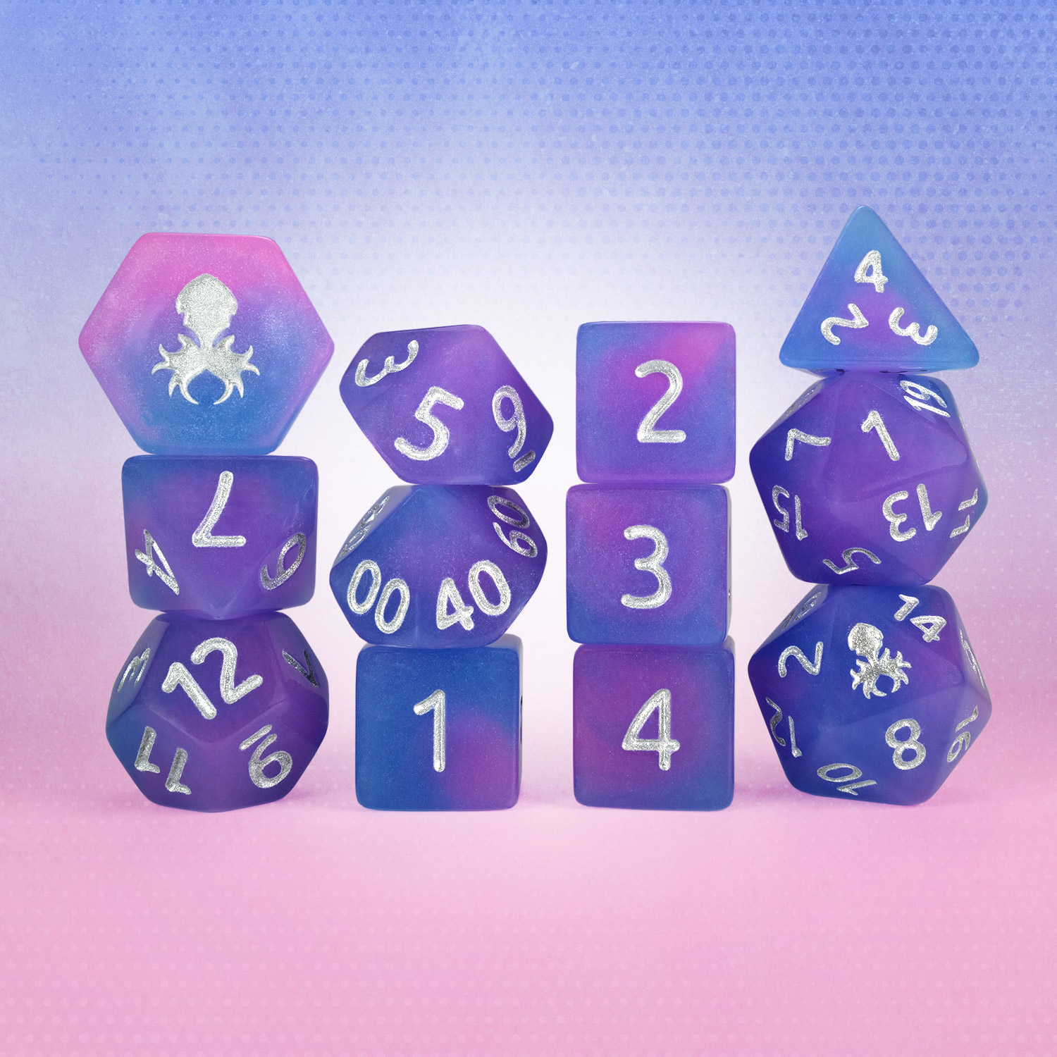 Glacier Berry Quencher Glow In The Dark 12pc Dice Set