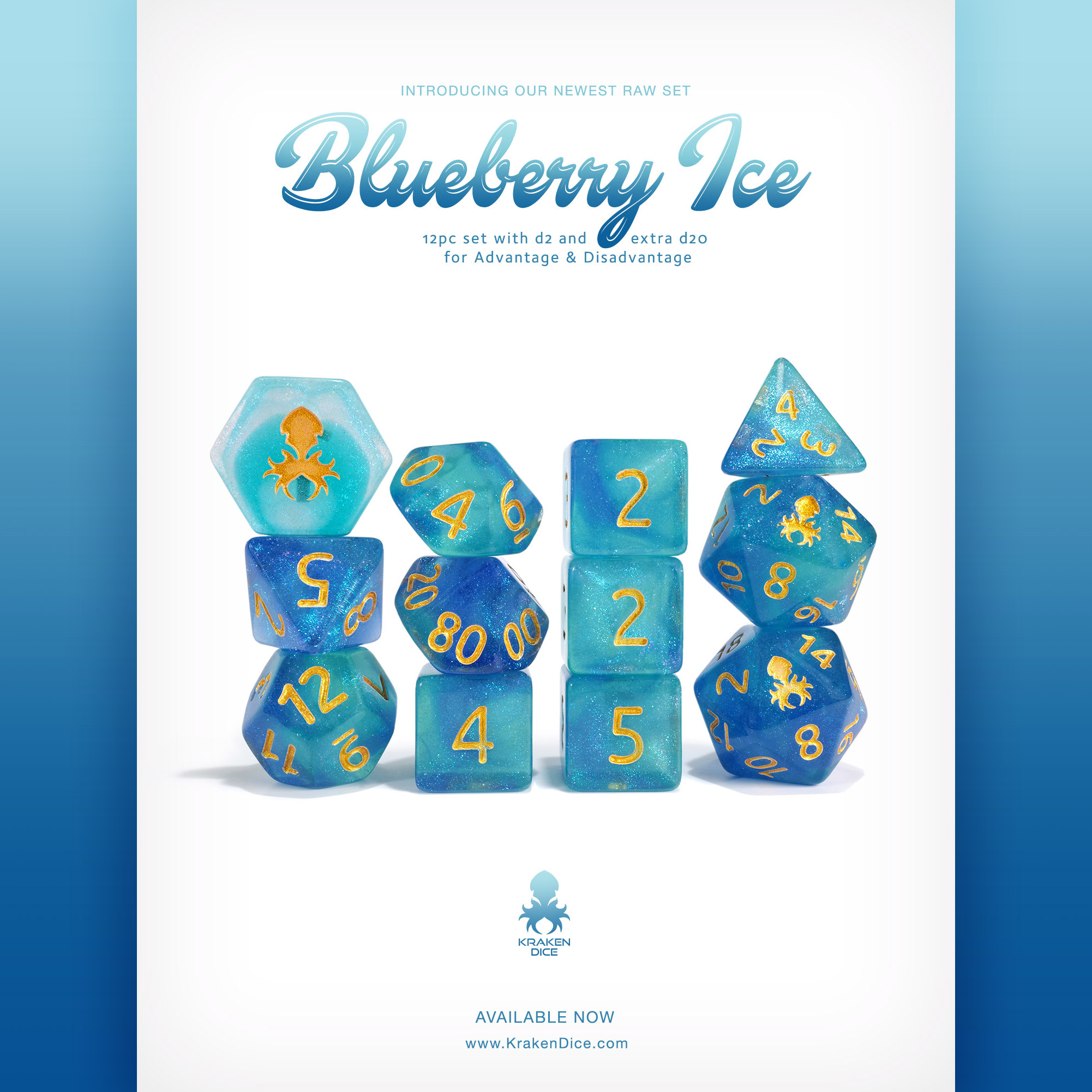 Blueberry Ice Rock Candy Dice Set