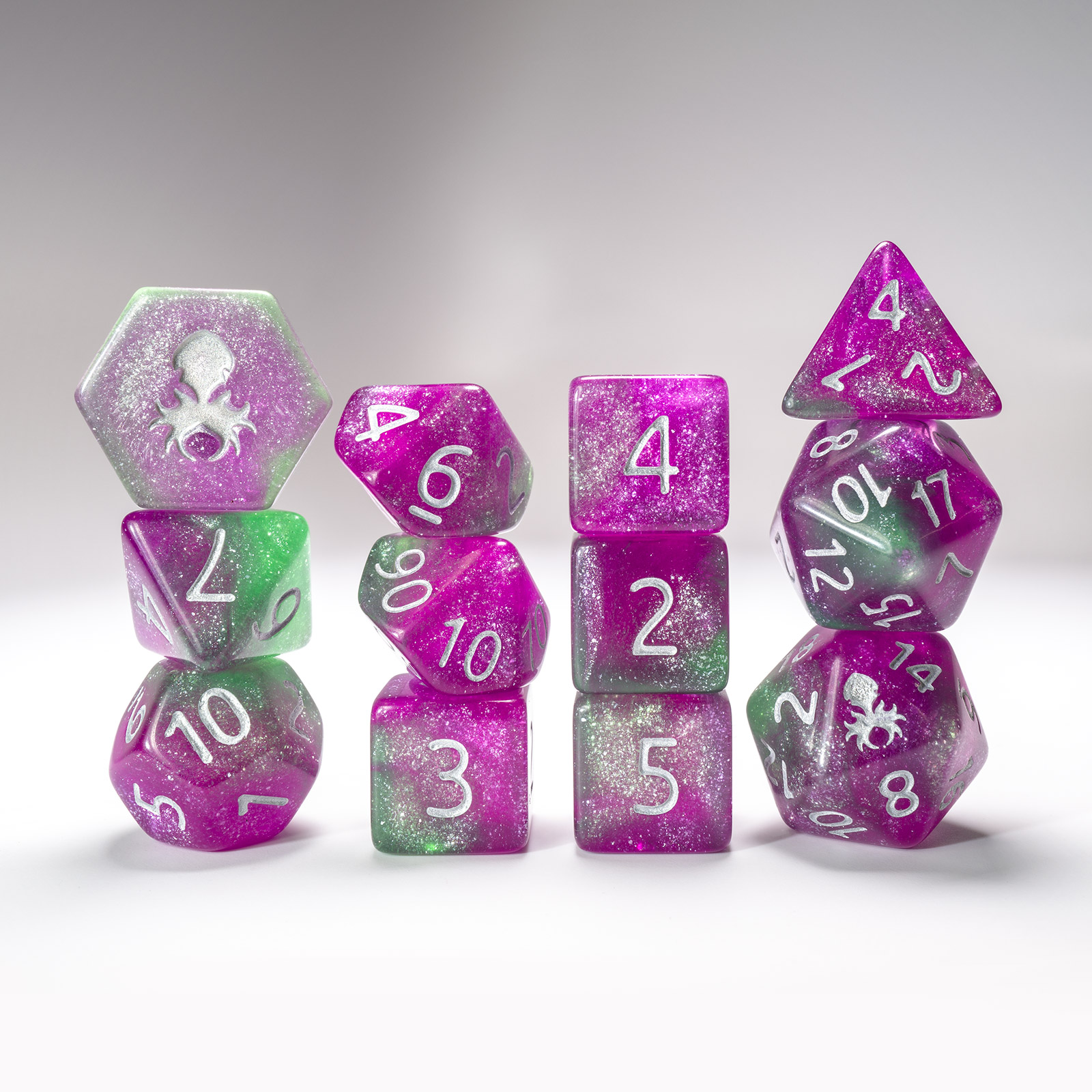 Black Ice 12pc Glimmer Dice Set