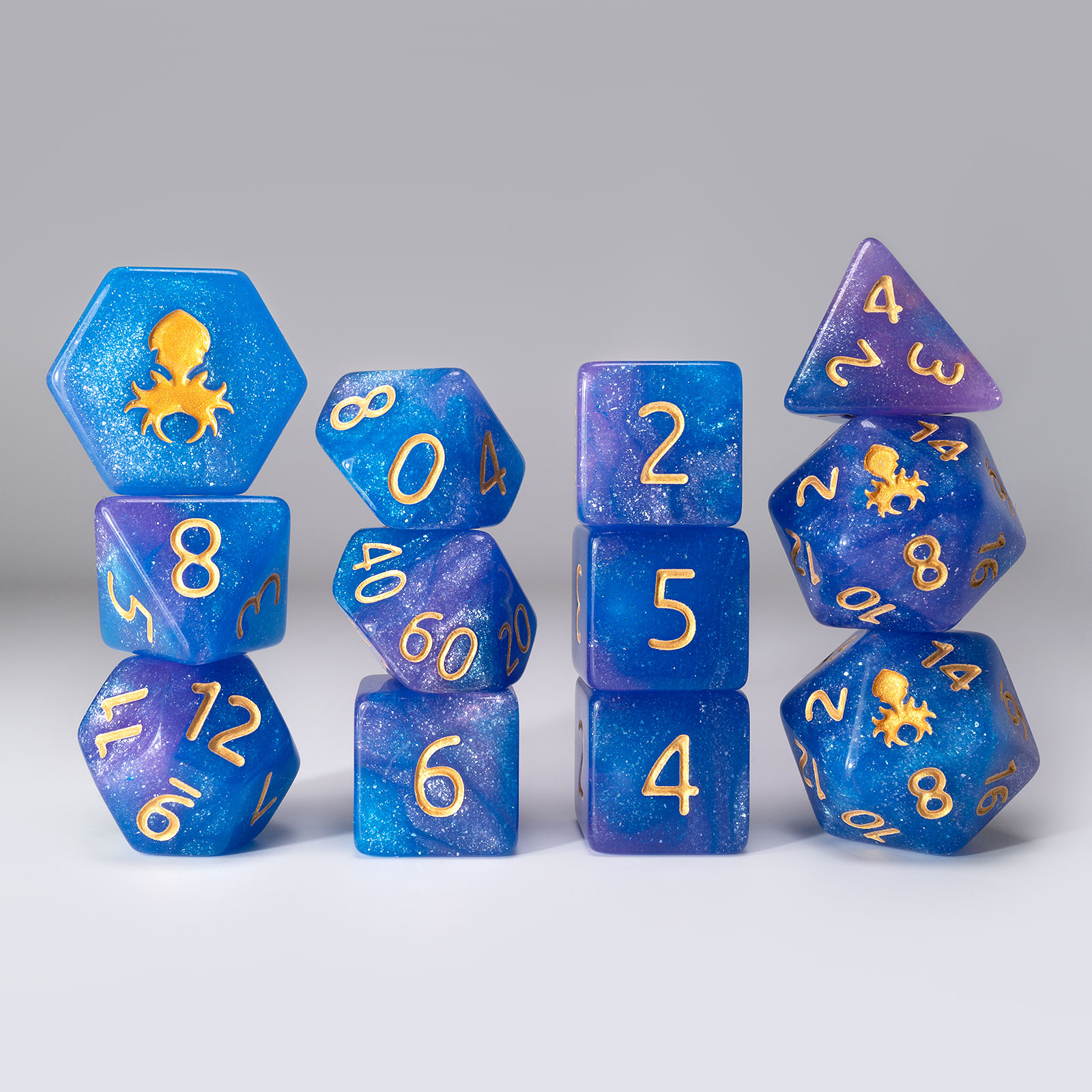 Sky Bridle 12pc Glimmer Dice Set