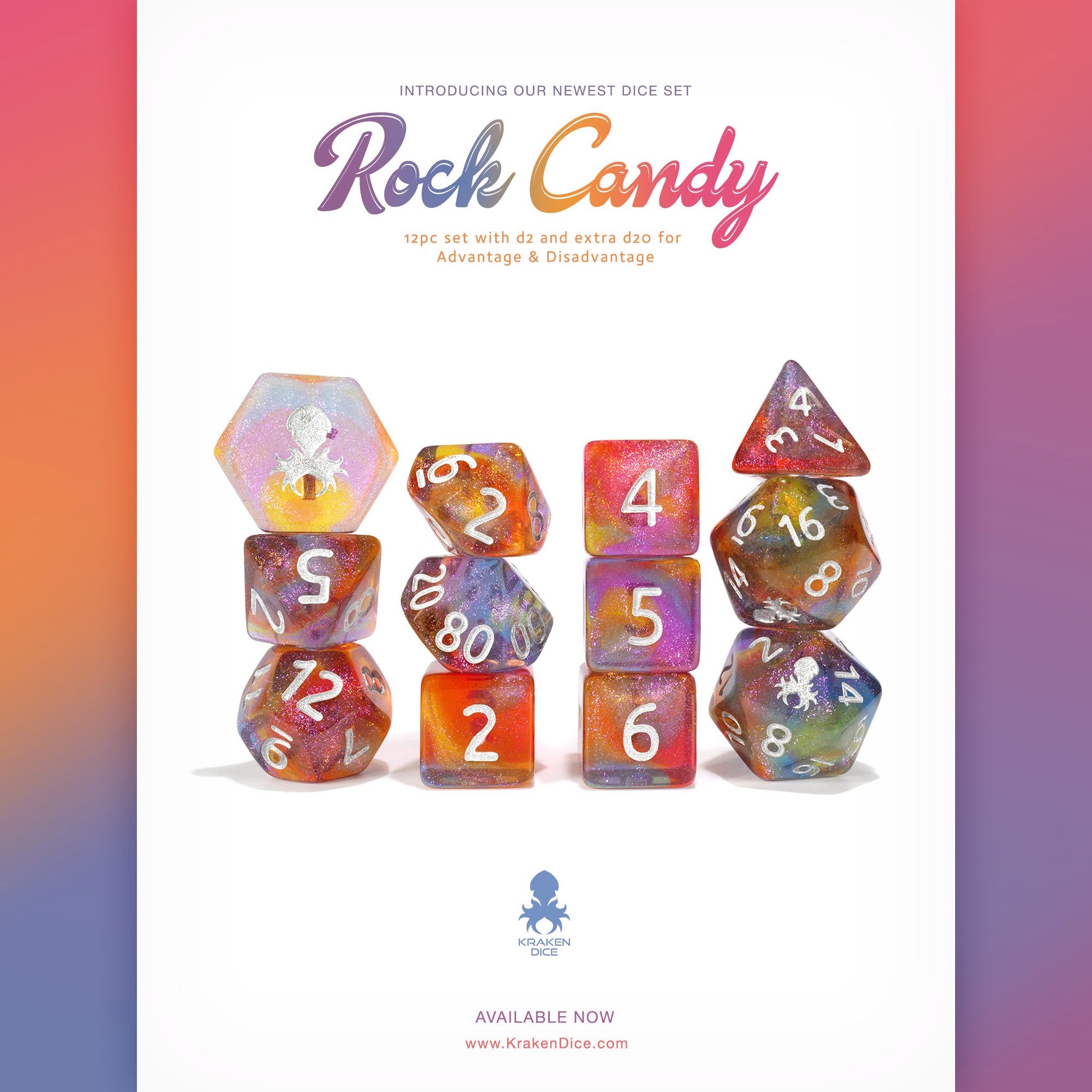Rock Candy Dice Set