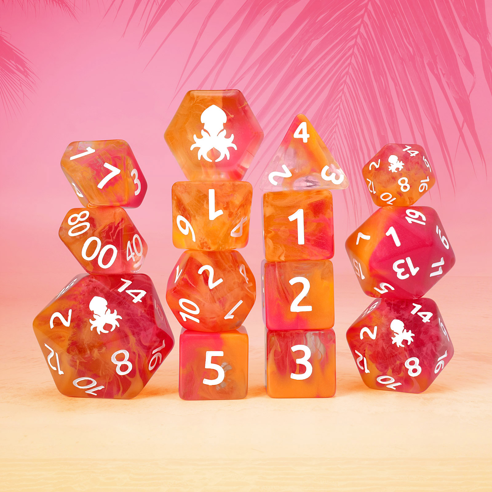 Tropical Mermaid 14pc Dice Set