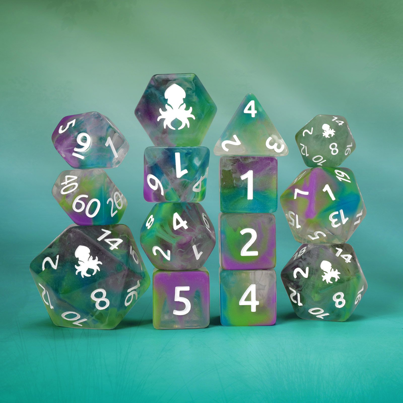 Water Nymph 14pc Dice Set