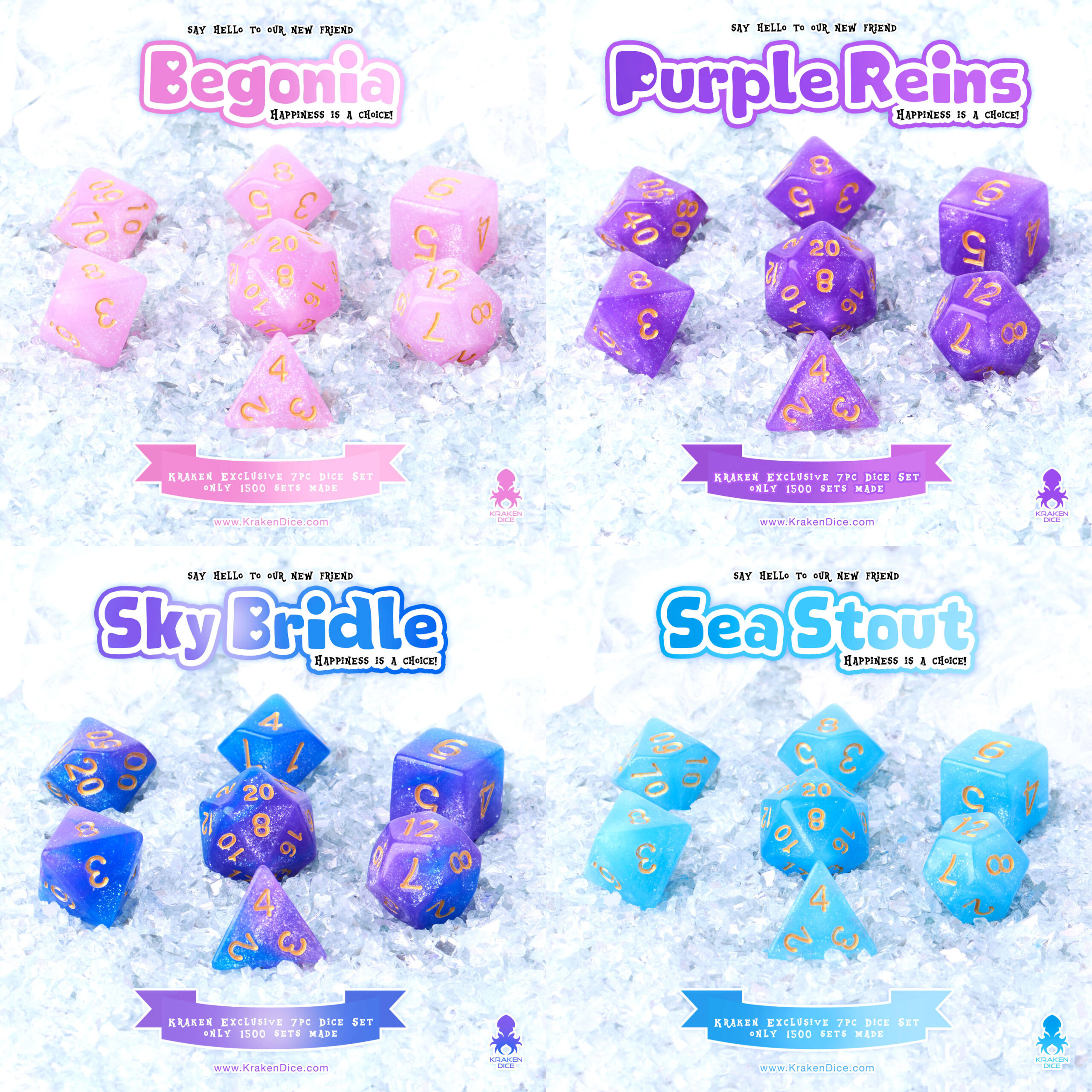 Pony 7pc Dice Sets
