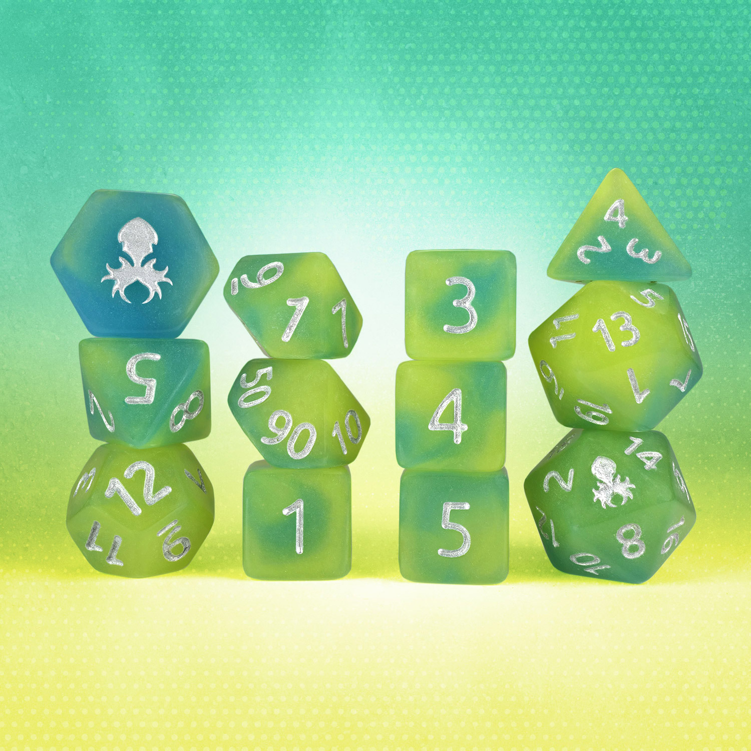 Baja Breeze Quencher Glow In The Dark 12pc Dice Set