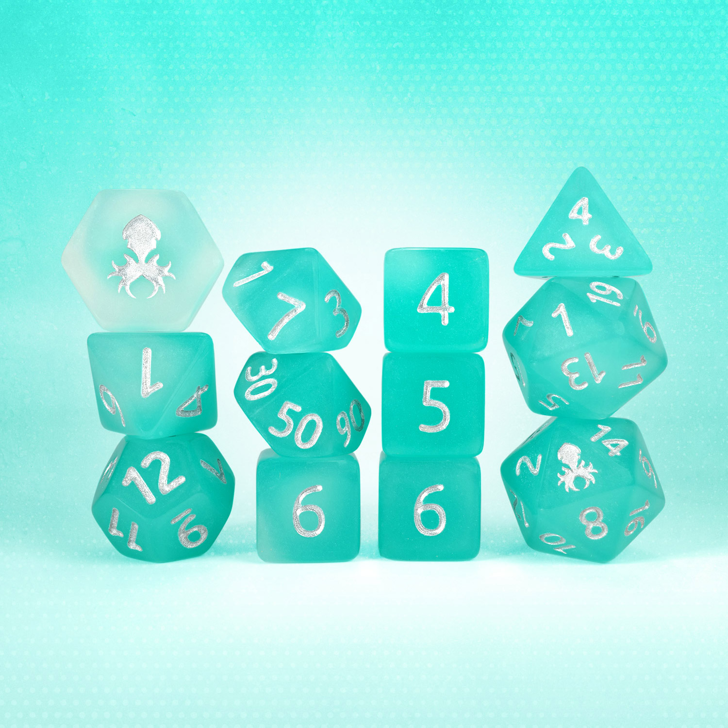 Tropic Blast Quencher Glow In The Dark 12pc Dice Set